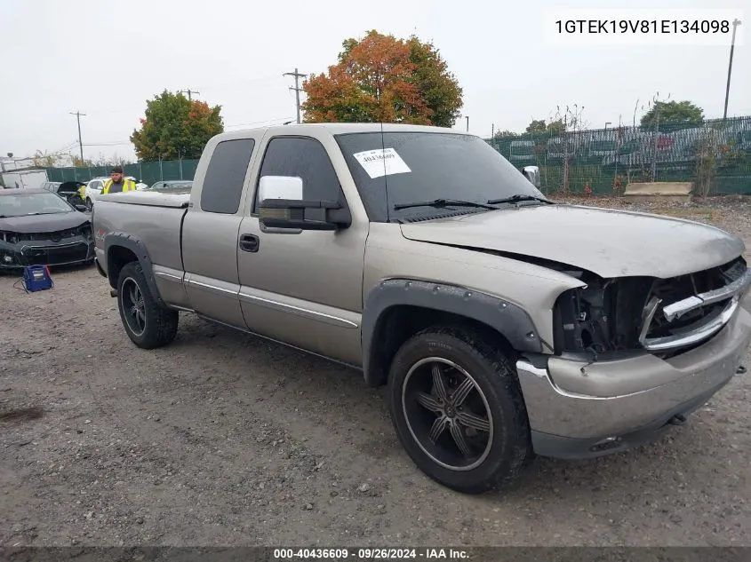 2001 GMC New Sierra K1500 VIN: 1GTEK19V81E134098 Lot: 40436609