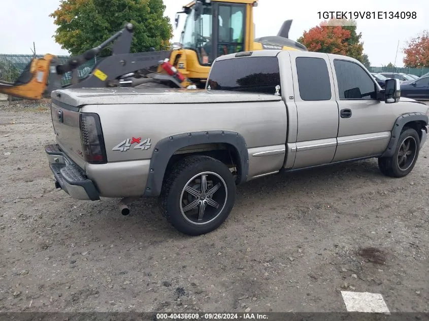 2001 GMC New Sierra K1500 VIN: 1GTEK19V81E134098 Lot: 40436609