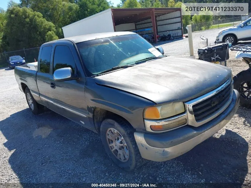 2001 GMC Sierra 1500 Sle VIN: 2GTEC19T411233370 Lot: 40450348