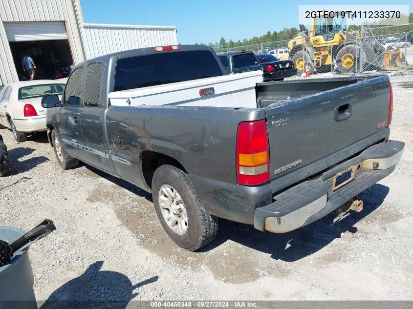 2001 GMC Sierra 1500 Sle VIN: 2GTEC19T411233370 Lot: 40450348