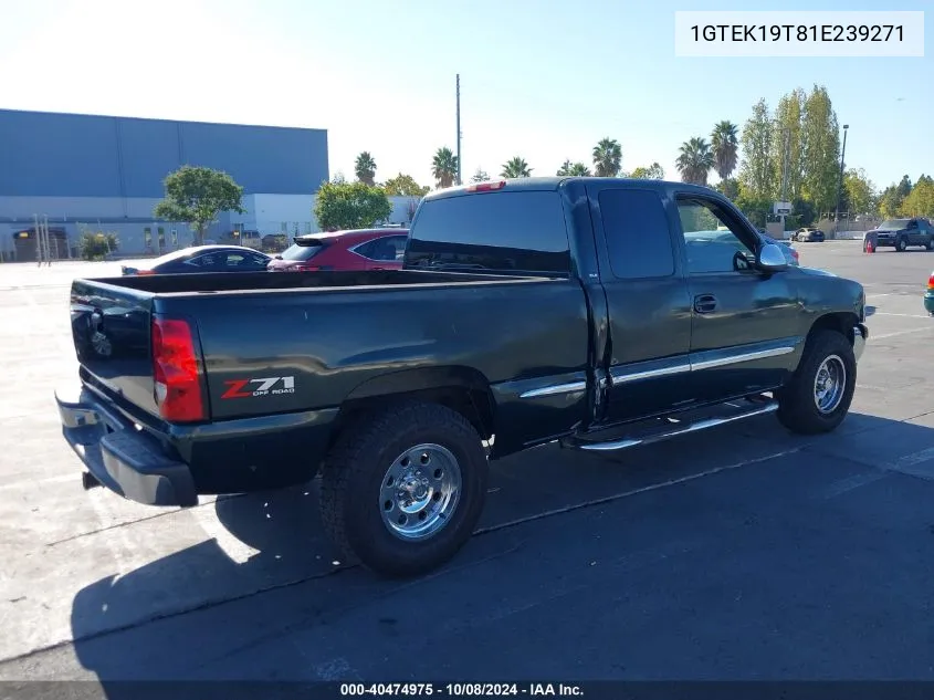 2001 GMC Sierra 1500 Sle VIN: 1GTEK19T81E239271 Lot: 40474975