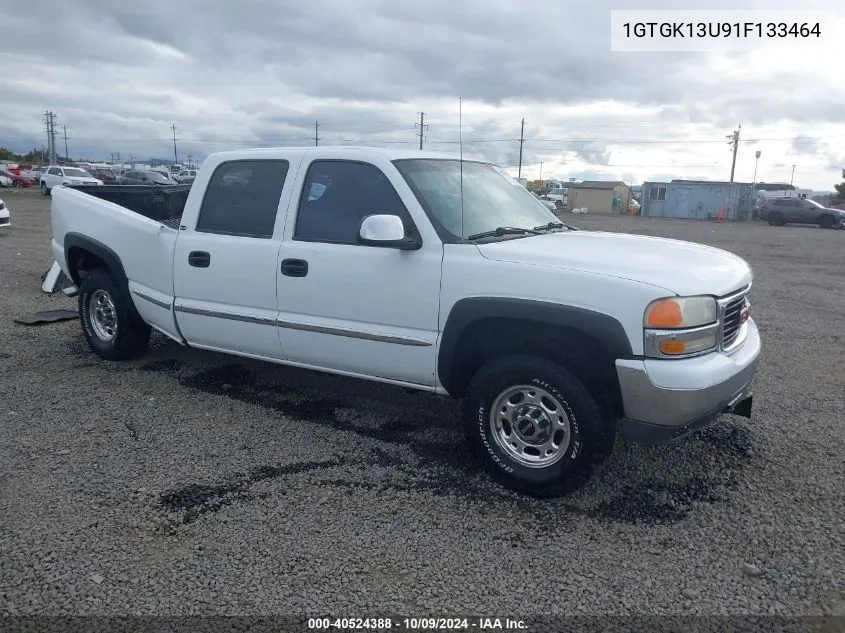 2001 GMC Sierra 1500Hd Sle VIN: 1GTGK13U91F133464 Lot: 40524388