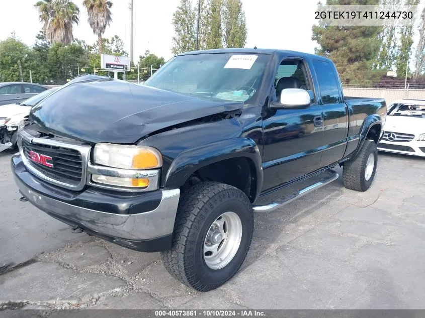 2001 GMC Sierra 1500 Sle VIN: 2GTEK19T411244730 Lot: 40573861