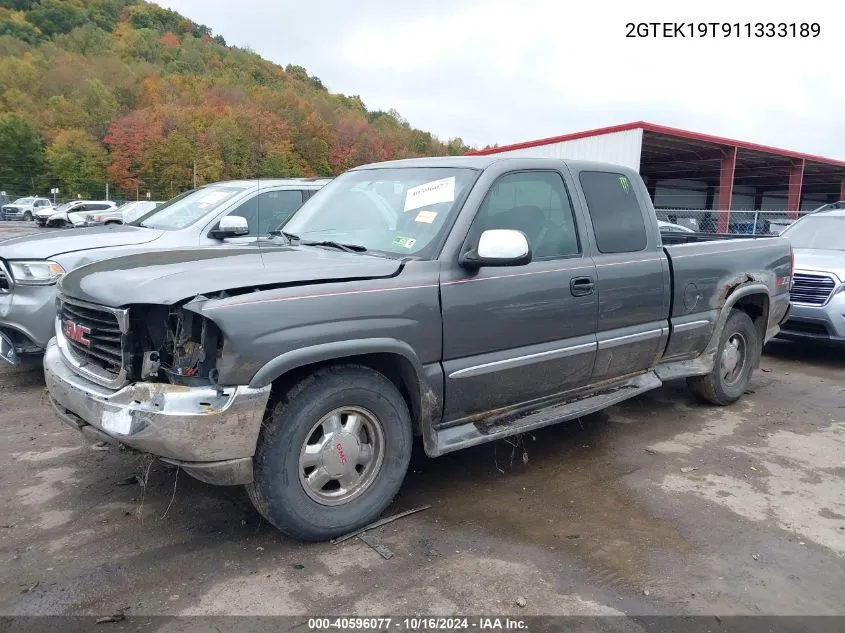 2GTEK19T911333189 2001 GMC Sierra 1500 Sle