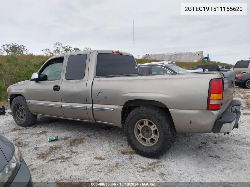 2001 GMC Sierra 1500 Sle VIN: 2GTEC19T511155620 Lot: 40635866