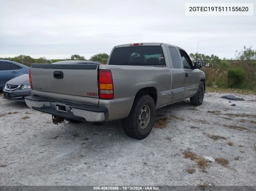 2001 GMC Sierra 1500 Sle VIN: 2GTEC19T511155620 Lot: 40635866