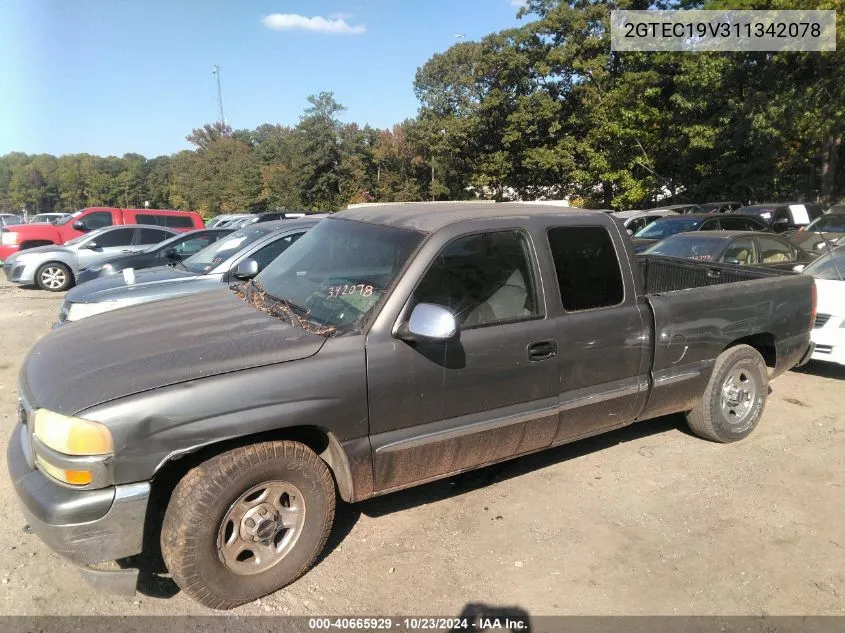 2001 GMC Sierra 1500 Sle VIN: 2GTEC19V311342078 Lot: 40665929