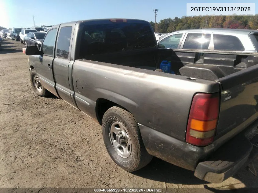 2001 GMC Sierra 1500 Sle VIN: 2GTEC19V311342078 Lot: 40665929