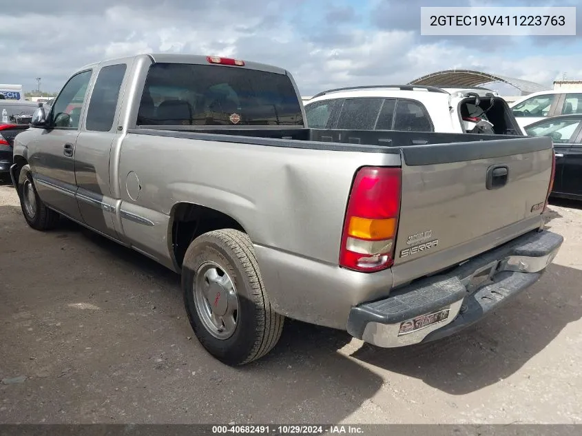 2001 GMC Sierra 1500 Sle VIN: 2GTEC19V411223763 Lot: 40682491