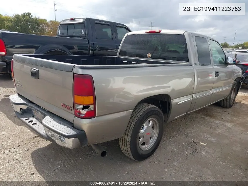 2001 GMC Sierra 1500 Sle VIN: 2GTEC19V411223763 Lot: 40682491