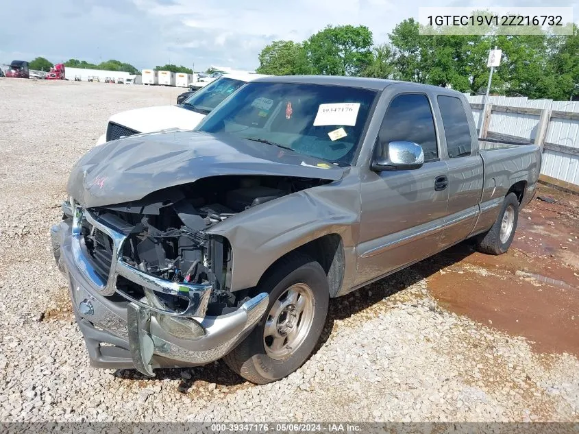 2002 GMC Sierra 1500 Sle VIN: 1GTEC19V12Z216732 Lot: 39347176