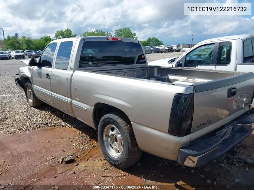 1GTEC19V12Z216732 2002 GMC Sierra 1500 Sle