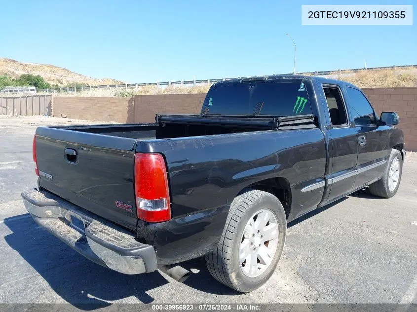 2002 GMC Sierra 1500 Sle VIN: 2GTEC19V921109355 Lot: 39956923