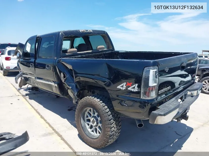 2002 GMC Sierra 1500Hd Sle VIN: 1GTGK13U12F132634 Lot: 40131372