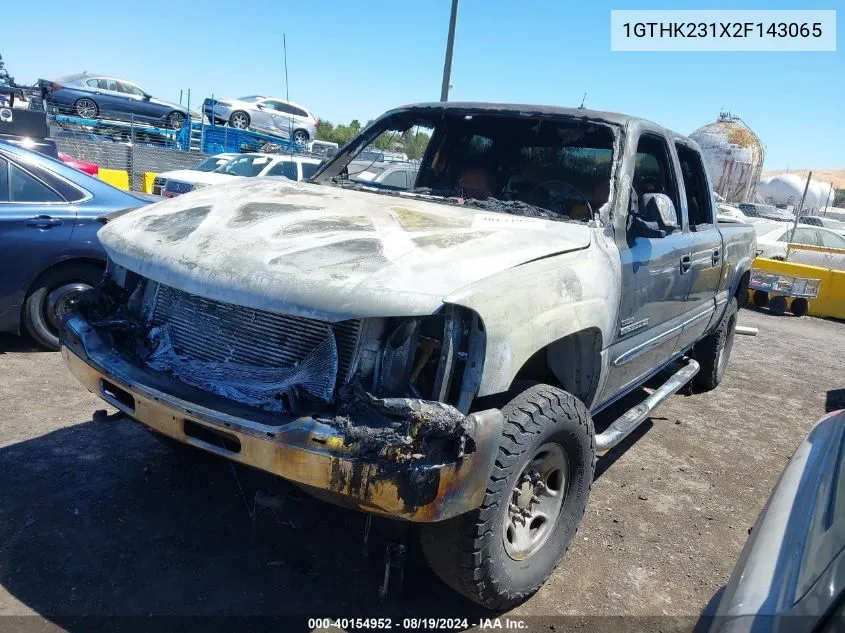 2002 GMC Sierra 2500Hd Sl VIN: 1GTHK231X2F143065 Lot: 40154952