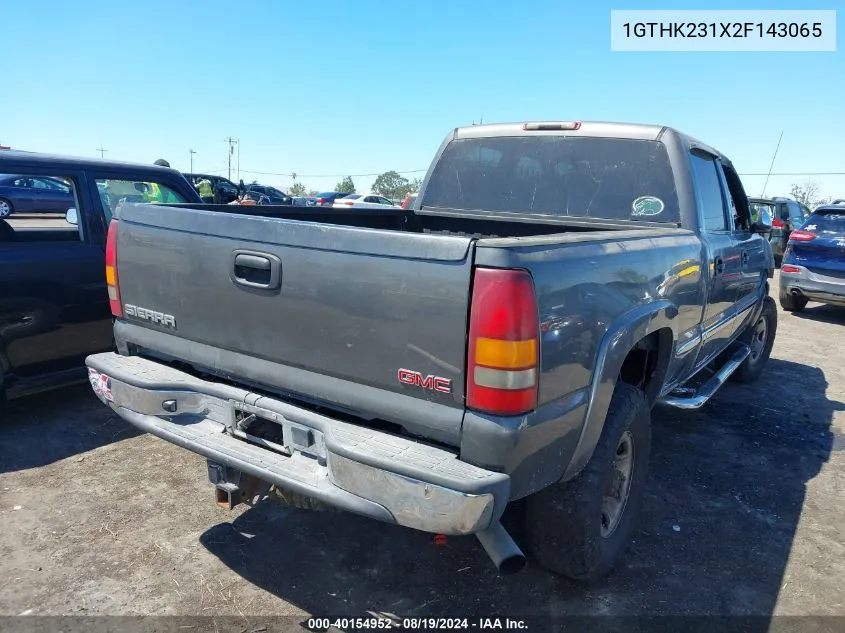 2002 GMC Sierra 2500Hd Sl VIN: 1GTHK231X2F143065 Lot: 40154952