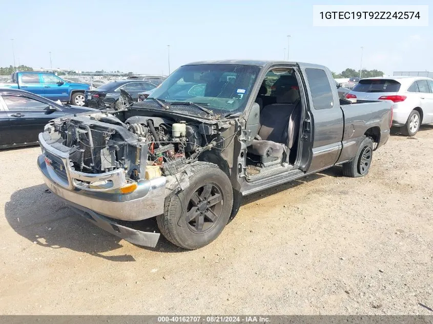 2002 GMC Sierra 1500 Sle VIN: 1GTEC19T92Z242574 Lot: 40162707