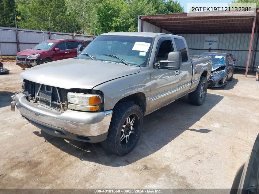 2002 GMC Sierra 1500 Sle VIN: 2GTEK19T121132386 Lot: 40181668