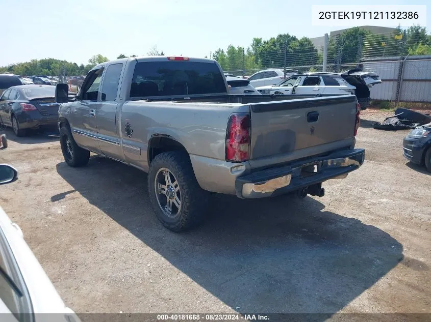 2002 GMC Sierra 1500 Sle VIN: 2GTEK19T121132386 Lot: 40181668