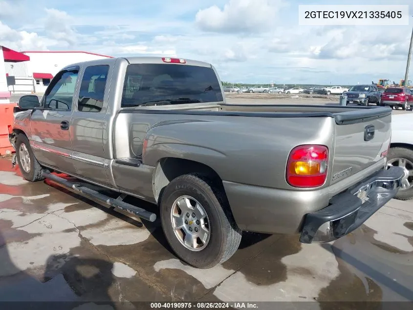 2002 GMC Sierra 1500 Sle VIN: 2GTEC19VX21335405 Lot: 40190975