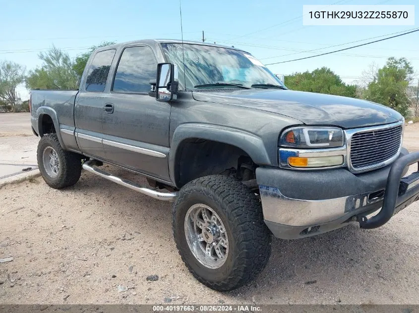 2002 GMC Sierra 2500Hd Sle VIN: 1GTHK29U32Z255870 Lot: 40197663