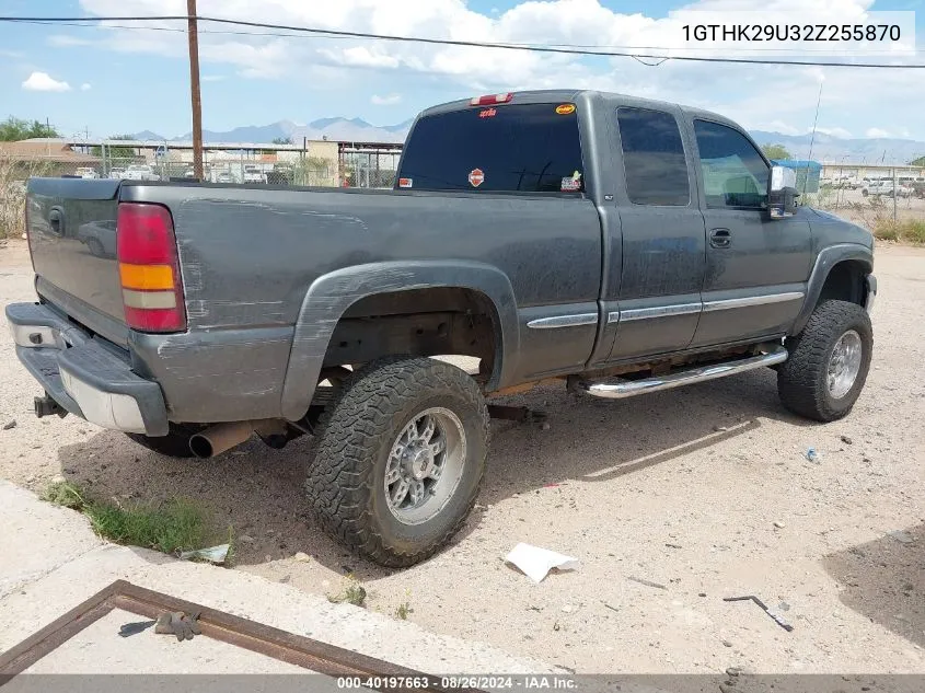 2002 GMC Sierra 2500Hd Sle VIN: 1GTHK29U32Z255870 Lot: 40197663