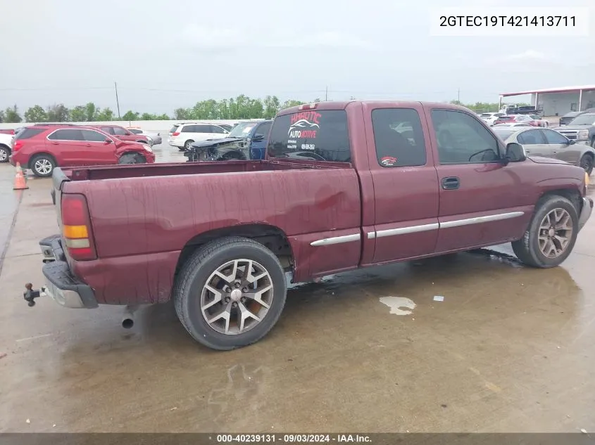 2002 GMC Sierra 1500 Sle VIN: 2GTEC19T421413711 Lot: 40239131