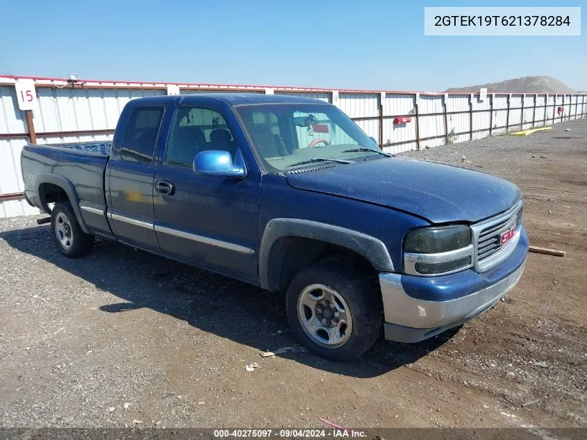 2002 GMC Sierra 1500 Sl/Sle/Standard VIN: 2GTEK19T621378284 Lot: 40275097