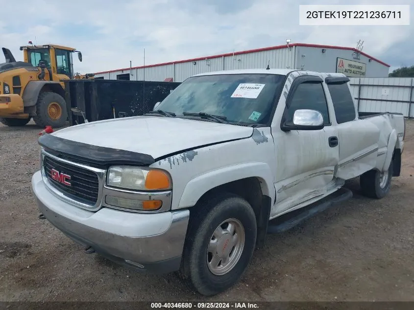 2002 GMC Sierra 1500 Sle VIN: 2GTEK19T221236711 Lot: 40346680