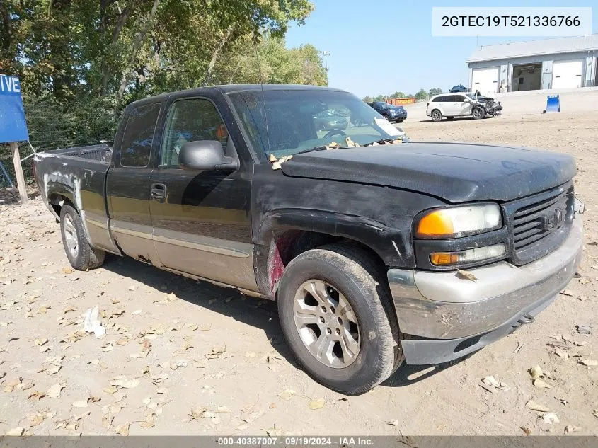 2002 GMC Sierra 1500 Sle VIN: 2GTEC19T521336766 Lot: 40387007