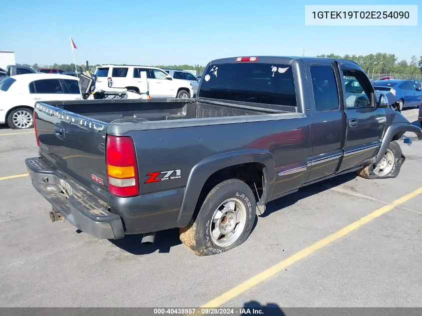 2002 GMC Sierra 1500 Sle VIN: 1GTEK19T02E254090 Lot: 40438957