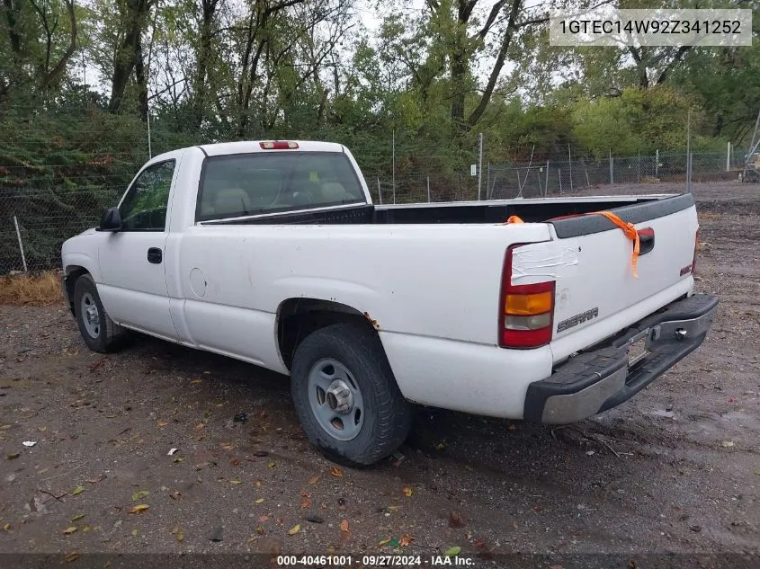 2002 GMC Sierra 1500 Standard VIN: 1GTEC14W92Z341252 Lot: 40461001