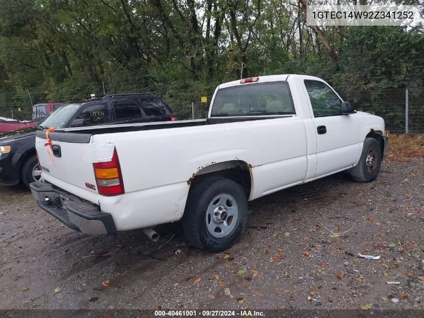 2002 GMC Sierra 1500 Standard VIN: 1GTEC14W92Z341252 Lot: 40461001