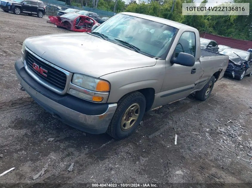 2002 GMC Sierra 1500 Sl VIN: 1GTEC14V22Z136816 Lot: 40474023