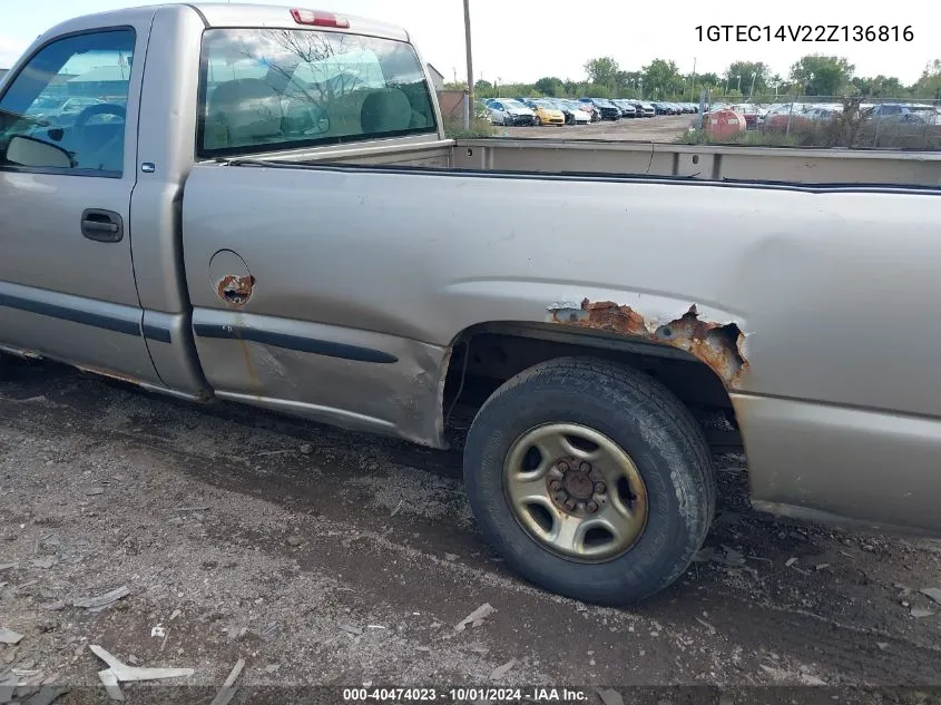 1GTEC14V22Z136816 2002 GMC Sierra 1500 Sl