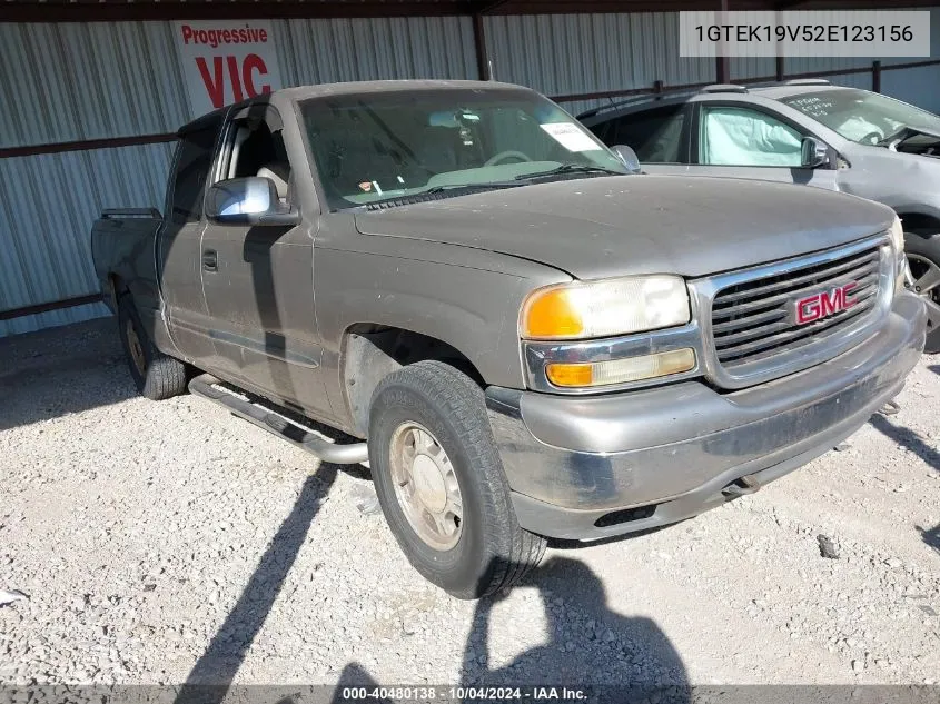 2002 GMC Sierra 1500 Sle VIN: 1GTEK19V52E123156 Lot: 40480138