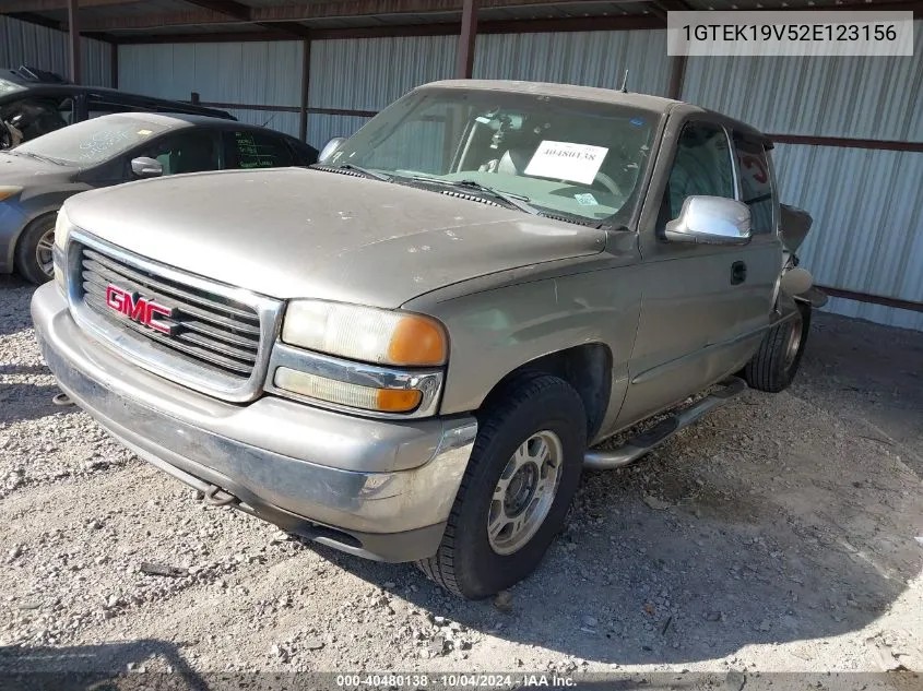 2002 GMC Sierra 1500 Sle VIN: 1GTEK19V52E123156 Lot: 40480138