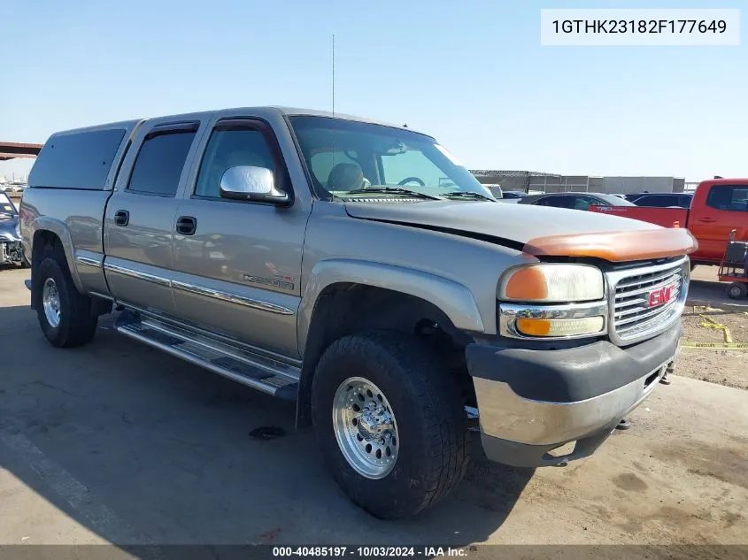 2002 GMC Sierra 2500Hd Sl/Sle/Standard VIN: 1GTHK23182F177649 Lot: 40485197