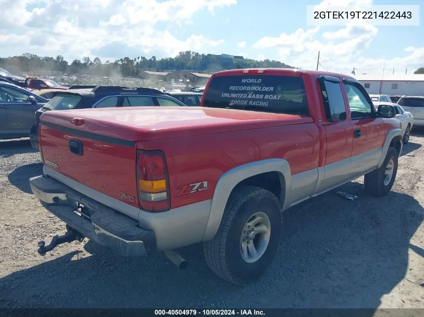 2GTEK19T221422443 2002 GMC Sierra 1500 Sle