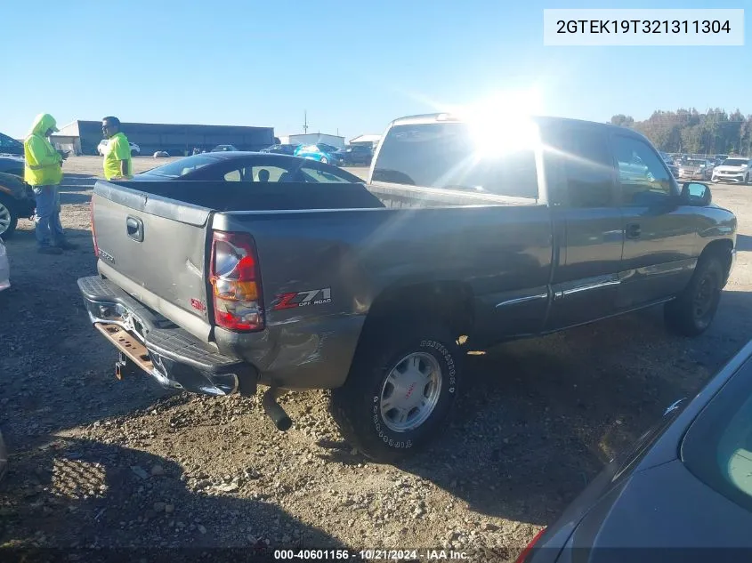 2002 GMC Sierra 1500 Sle VIN: 2GTEK19T321311304 Lot: 40601156