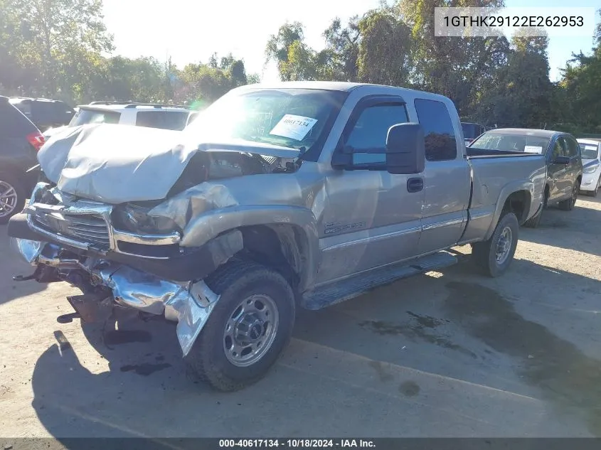 2002 GMC Sierra 2500Hd Sle VIN: 1GTHK29122E262953 Lot: 40617134