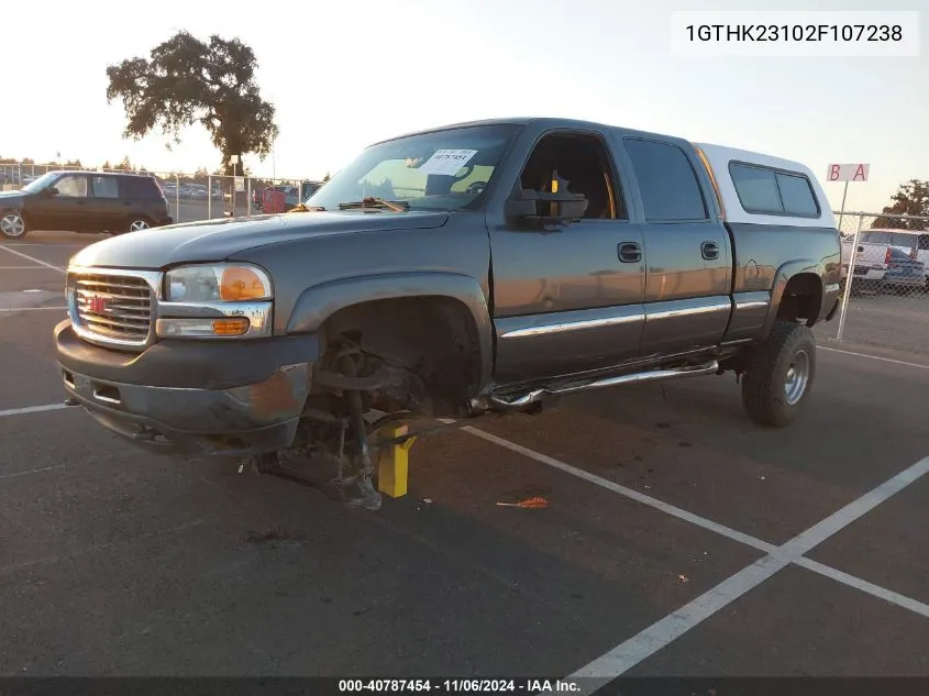 2002 GMC Sierra 2500Hd Sle VIN: 1GTHK23102F107238 Lot: 40787454