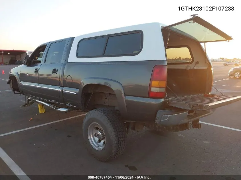 2002 GMC Sierra 2500Hd Sle VIN: 1GTHK23102F107238 Lot: 40787454