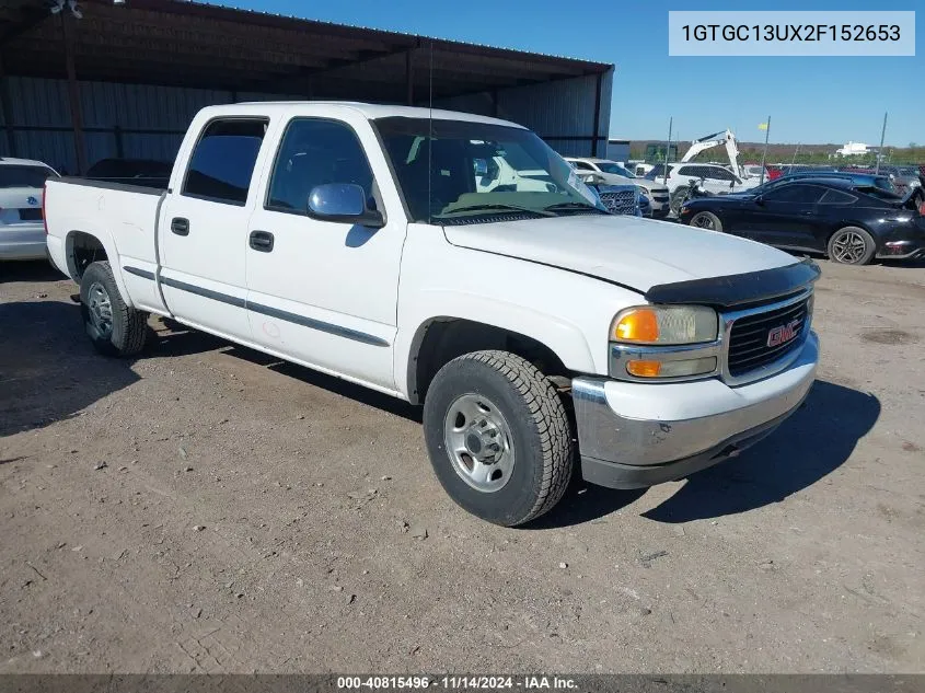 2002 GMC Sierra 1500Hd Sle VIN: 1GTGC13UX2F152653 Lot: 40815496