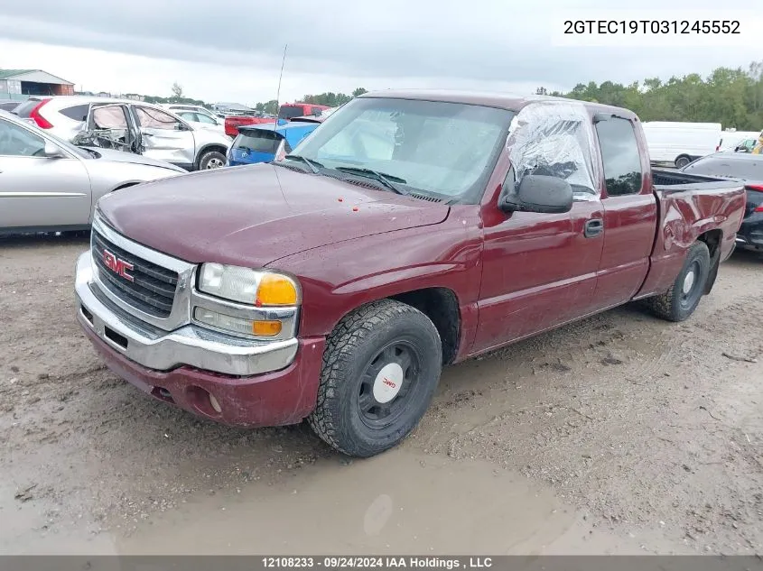 2003 GMC Sierra 1500 VIN: 2GTEC19T031245552 Lot: 12108233