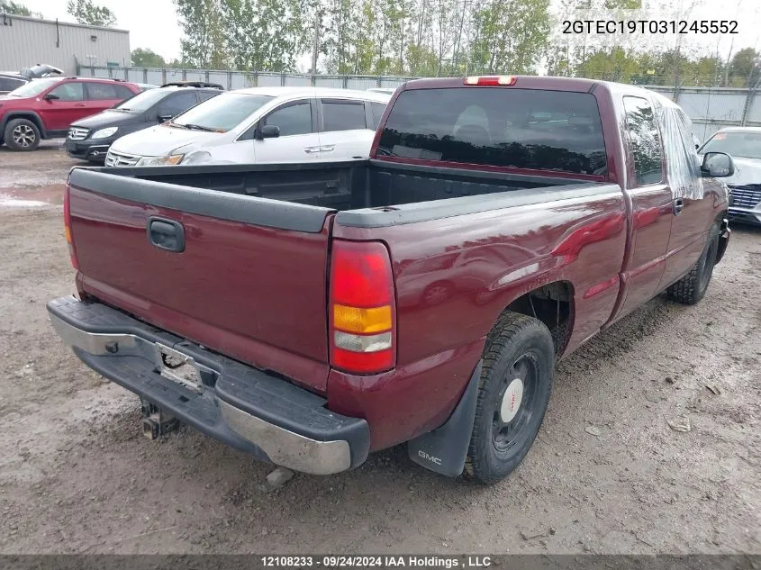 2003 GMC Sierra 1500 VIN: 2GTEC19T031245552 Lot: 12108233