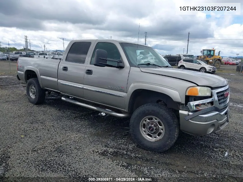 2003 GMC Sierra 2500Hd Sle/Slt VIN: 1GTHK23103F207244 Lot: 39306971