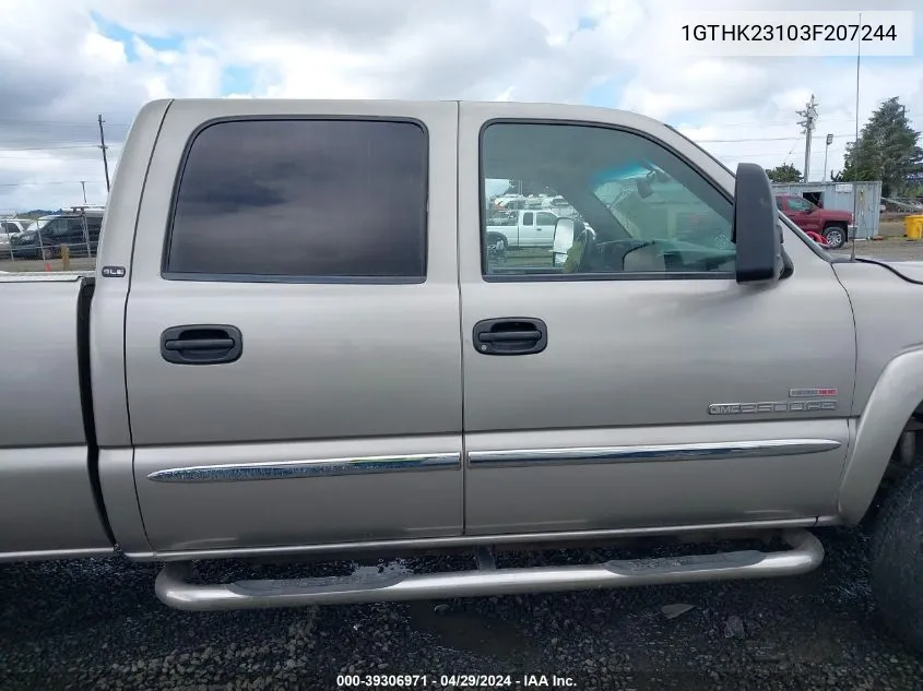 2003 GMC Sierra 2500Hd Sle/Slt VIN: 1GTHK23103F207244 Lot: 39306971