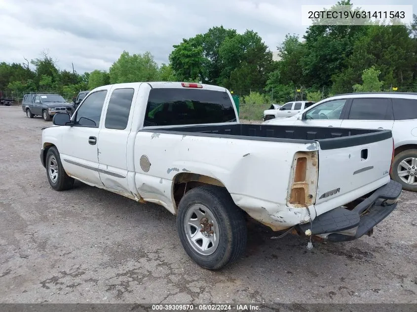 2003 GMC Sierra 1500 Sle VIN: 2GTEC19V631411543 Lot: 39309570