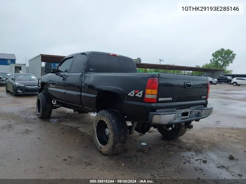 2003 GMC Sierra 2500Hd Slt VIN: 1GTHK29193E285146 Lot: 39515244